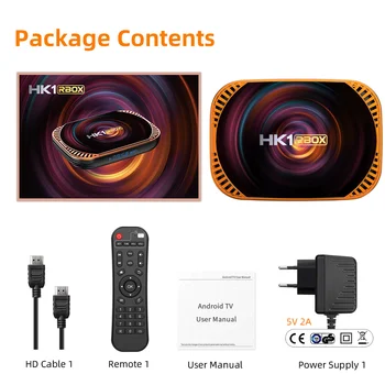 ТЕЛЕВИЗИОННА КОНЗОЛА с Android 11,0 HK1RBOX X4 Amlogic S905X4 8K 4G 32/64 GB 3D, Wifi 2,4 G 5G HK1 RBOX X4 media player Smart TV конзола 2022 5