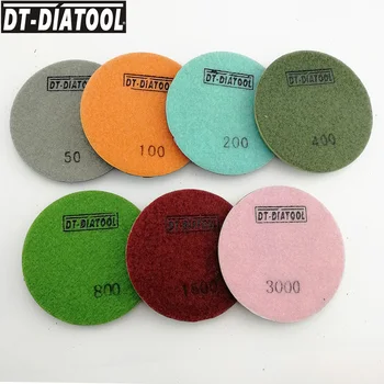 DT-DIATOOL 21 бр./компл. Диамантени Бетон Полиращи тампони За обновяване на пода професионални Полимерни Сгъстено дискове с Диаметър 4 