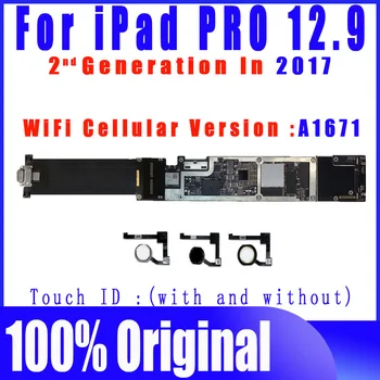 Оригиналната Чиста дънна Платка iCloud A1670 A1671 WiFi СИМ Cellualr за iPad PRO 12,9 2-ро Поколение дънна Платка Логика Платка Модел 2