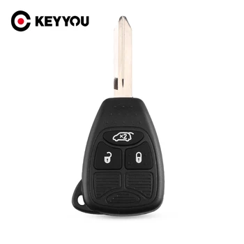 KEYYOU Дистанционно Ключ за Носене на Ключодържател Калъф За Dodge Jeep, Chrysler 300C 3 Бутона