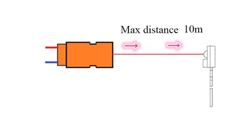 2 комплекта приемник на Лазерно лъчение на Печатна Платка Модул Кабел DC5V Точков Лазерен Детектор Сензор за Сигнализация на Разстояние за Откриване на Макс 10 м 4