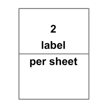 Самозалепващи Етикети на половината Лист за Лазерни и мастилено-Струйни Принтери, 20 Листа 1