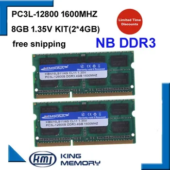 KEMBONA абсолютно нов лаптоп Memoria RAM 8 GB DDR3 КОМПЛЕКТ (2*4 GB) 12800 S PC3L 1,35 В С ниска мощност 1600 Mhz 204-пинов sodimm памет Доживотна гаранция