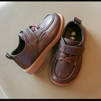 CUZULLAA/Детски Кожени Обувки за Момчета; Ежедневни Обувки подметка; модел обувки на Принцесата за Момичета 1-6 години; Детски тънки обувки 21-30 0