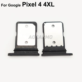 Aocarmo Черен За Google Pixel 4/4 XL 4XL Тава За SIM-Карти на Притежателя на Слота за СИМ Резервни Части 1