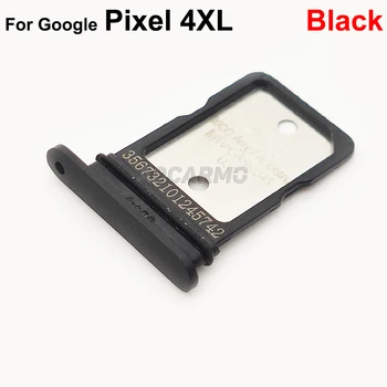 Aocarmo Черен За Google Pixel 4/4 XL 4XL Тава За SIM-Карти на Притежателя на Слота за СИМ Резервни Части 4