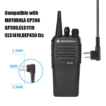 LSENG M Plug Motorola Хендсфри Слушалки Радио Преносима Радиостанция Слушалки са Съвместими с MOTOROLA Ep450 Dep450 CP200 CP185 4