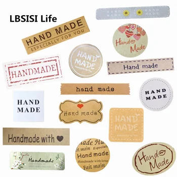 LBSISI Life Hand Made Цветни Стикери От Крафт-Хартия, Ръчна изработка За 