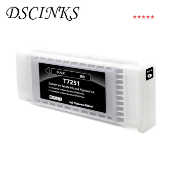 DSCINKS 600 мл/бр Текстилна T7251 T7252 T7253 T7254 T725A мастило касета за Epson F2000 F2100 F2130 F2140 F2150 F2160 принтер