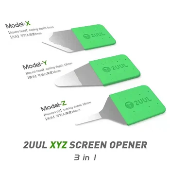 2UUL 3-в-1 Ремонт на телефон DA91 XYZ Инструмент за отваряне на LCD екрана Задния капак Метална откриващата железен лост