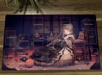 YuGiOh Светия Belle & Haunted Mansion TCG Подложка За Игра на Карти Мат CCG Playmat Гумена Подложка За Мишка Настолен Мат Безплатен чанта 0