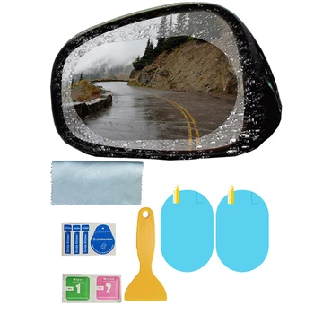 1 Чифт Гидрофобная Филм Огледало За Обратно Виждане Непромокаемая За Управление На Безопасни И Устойчиви На Надраскване Етикети Водоустойчив Автомобили Огледално Фолио