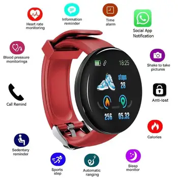 2020 Нови Умен Часовник D18 Мъжки И Дамски автоматичен часовник Bluetooth Интелигентна Водоустойчив часовник Спортен Тракер Android и Ios