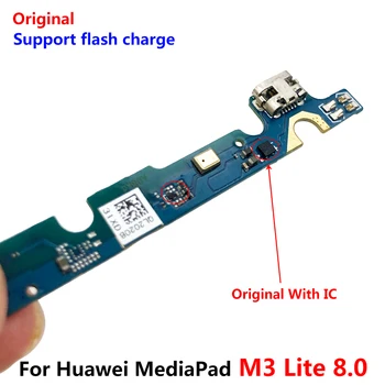 Нова Оригинална USB зарядно устройство ще захранване на Такса За Huawei MediaPad M3 Lite 8 8,0 Конектор За Зареждане на Пристанището Такса С Микрофон Гъвкав Кабел с Микрофон 1
