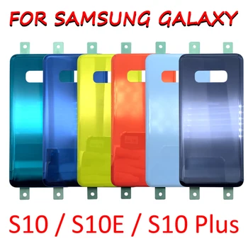 Новост За SAMSUNG Galaxy S10/S10E/S10 Plus Задната Врата на Корпуса Калъф Панел на Задния Капак на Отделението за батерията Подмяна Със самозалепваща стикер