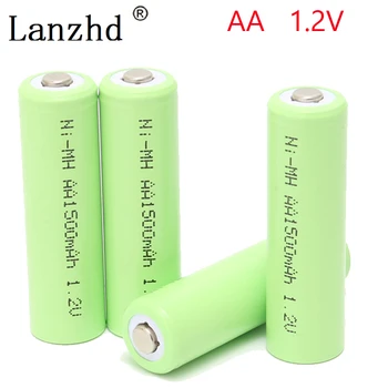 4 Бр. Батерия AA Акумулаторни Батерии 1.2 AA 1500 mah Ni-MH Предварително заредена Акумулаторна Батерия 2A Baterias за Фотоапарат играчка Дистанционно Управление 1