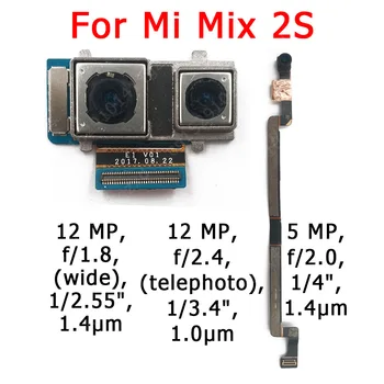 Оригинална Предна и Задна на Задната Камера За Xiaomi Mi Mix 2S Mix2S Модул Основен Предна Камера Гъвкав Кабел Подмяна на Резервни Части