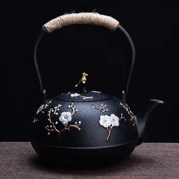 Железен чайник чугун чайник за варене на чай железен чайник чугун чайник домакинството на здравеопазването железен чайник, кана чай