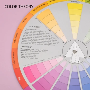 Дизайн Хартия карта Колелото на Смесване на Цветове Ръководство по Схема Мастило през Цялата Централна Кръг 4