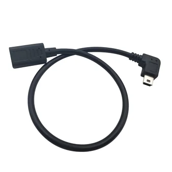 Мини-прав ъгъл 90 градуса към USB 3.1 Type-c Конектор за зареждане на данни miniUSB 5 ПЕНСА Android Мобилен телефон, Таблет захранващ Кабел