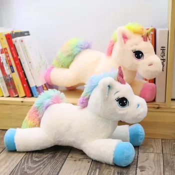 80 см Гигантски Rainbow Unicorn Плюшен Играчка Kawai Плюшен Мультяшная Възглавница С Животни, Кукла, Детски Коледен Подарък За Рожден Ден 2