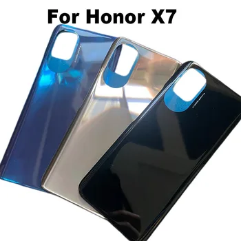 Нов За Huawei Honor X7 Задния Капак на Отделението за батерията Корпус Стъклен Панел на Задната Врата за Носене на CMA-LX2 CMA-LX1 CMA-LX3 0