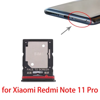 Тава за SIM-карти + Тава за SIM-карти / Тава за карти Micro SD за Xiaomi Redmi Note 11 Pro 21091116C