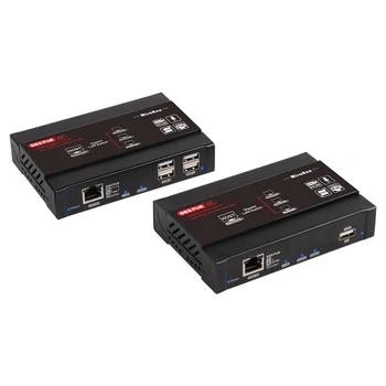 Mirabox HDMI KVM Extender 4K @ 30 Hz По протокол TCP IP поддържа Gigabit мрежов комутатор PoE до 383 фута Cat6 към приемника на HDMI