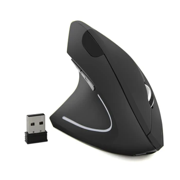 CHYI Безжична Лявата Вертикална Мишка, Ергономична Акумулаторна 3D PC Компютърна Mause USB Оптична 1600 DPI Мишка За Настолен Лаптоп