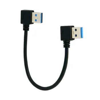 CYDZ USB 3.0 Type A Plug под ъгъл 90 градуса наляво към удлинительному кабел USB 3.0 A под прав ъгъл