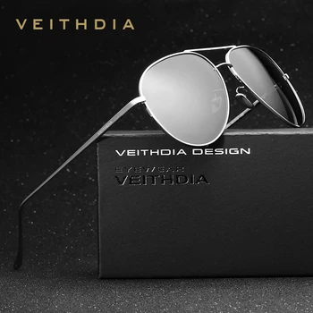 Очила VEITHDIA, Модни Маркови Улични Слънчеви Очила, Поляризирани Лещи С Покритие UV400, Огледални Очила, Мъжки слънчеви Очила За Мъже/Жени 3360