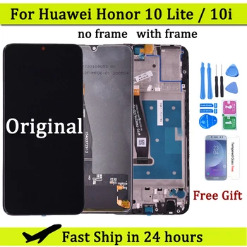 За Huawei Honor 10 lite LCD дисплей с сензорен екран Дигитайзер в събирането на Рамка За Честта 10i HRY-LX1 LCD 0