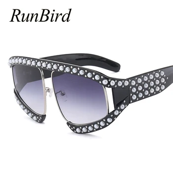 Дамски Слънчеви очила Oversize Pearl Модни Google Eyewear Големи Слънчеви Очила В Рамки Черна Оптична Дограма Ретро Дамски Слънчеви очила 1305R