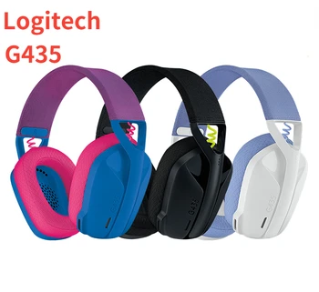 Logitech G435 Lightspeed Bluetooth Безжична Детска слушалки Режийни слушалки, Вграден микрофон, Съвместим с Dolby Atmos за PC