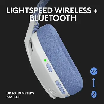 Logitech G435 Lightspeed Bluetooth Безжична Детска слушалки Режийни слушалки, Вграден микрофон, Съвместим с Dolby Atmos за PC 1