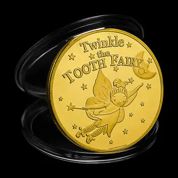 Мерцающая Феята На Зъбчетата Са Подбрани Позлатен Сувенирни Монети Колекция Арт Еднорог Подарък От Феята На Зъбките Възпоменателна Монета