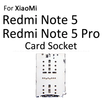 Тава За Sim-карти/Micro SD-Карти Гнездо на Притежателя Слот Контейнер Жак Адаптер, Четец на резервни Части За XiaoMi Redmi 5 Plus Note 5 Pro 2