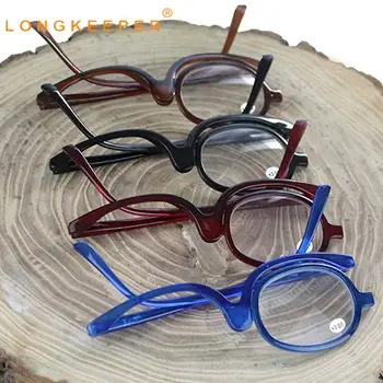 Средна и напреднала възраст Въртящи се Сгъваеми Очила в една рамка Женски Едностранно Очила за грим Едностранно очила