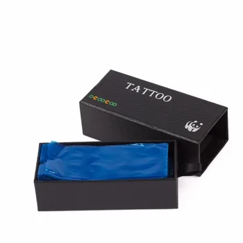OCOOCOO DZ115 по-Голяма Чанта за Татуировочной пишеща Машина Комплект Пистолети за татуировки Чанта за защита от влага Защитна чанта, изработена от PVC 11,5 см х 4.5 см - Син Прозрачен 3