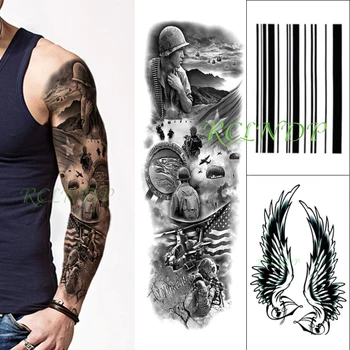 Водоустойчив Временни Татуировки Етикети очите часовници птица Пагода русалка Скорпион фалшиви татуировки назад флаш татуировка ръкав за мъже, жени 4