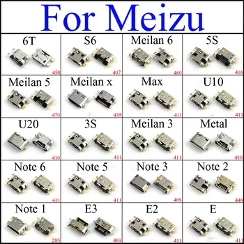Конектор Micro USB За Meizu 6T S6 M1 M2 M3 M3S M5 M5S M6 Note 1 2 U10 U20 E E2 E3 Max X метален Конектор за зареждане Конектор Контакти 0