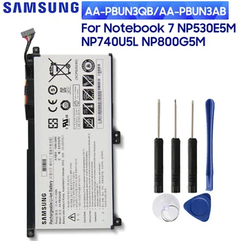 Оригинални Сменяеми Батерия AA-PBUN3QB AA-PBUN3AB BA43-00377A За лаптоп Samsung 7 NP530E5M NP740U5L NP800G5M Батерия 3950 ма 0