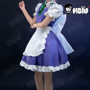 Izayoi Sakuya cosplay костюм Аниме TouHou Project СЮ костюм Облечи прислужница пола Touhou Project аниме рокля Костюми за Хелоуин