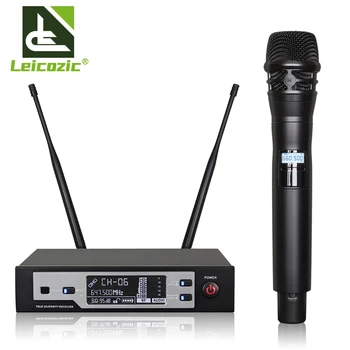 Leicozic SKM9100D AD4D 600 Mhz Преносим Безжичен Микрофон Система за Професионално Микрофонное планина За микрофон Inalambrico Момичета