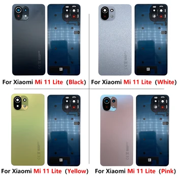 100% Оригинална Задна Стъклена Делото За Xiaomi Mi 11 Lite 5G m2101k9ag m2101k9g Корпус на Отделението за батерията на Задния капак на Отделението за батерията 3