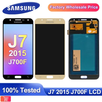 j700f LCD Дисплей За Samsung Galaxy J7 2015 J700 J700M J700H J700FN DS Докосване Екрана Дигитайзер В Събирането на