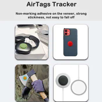 За Apple Airtags Тракер Силиконов Калъф Анти-изгубен Защитен Ръкав Отзад Лепкава Определяне на Мека Капак Протектор за Apple Air Tags 3