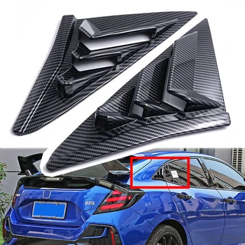 ABS Задната Четвърт на кутията Странични Щори Черен Цвят карбон Вентилационна Стикер на Кутията За Honda Civic Type R Хетчбек 2020 2021