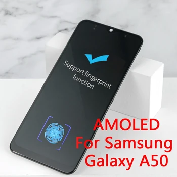 AMOLED Дисплей За Samsung Galaxy A50 LCD Сензорен дисплей Дигитайзер в събирането на рамка За SM-A505FN/DS A505F/DS LCD 2