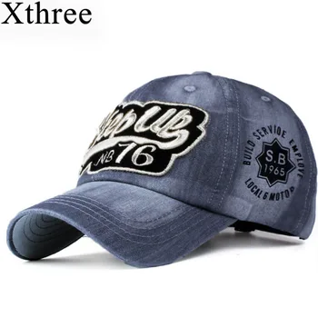 Xthree луксозни дънки, шапки с модерна бейзболна шапка шапка шапка шапка за мъже и жени шапка gorras casquette